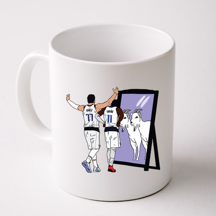 Luka Doncic And Kyrie Irving Mirror Goats Dallas Coffee Mug