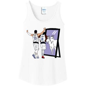 Luka Doncic And Kyrie Irving Mirror Goats Dallas Ladies Essential Tank