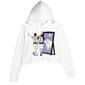 Luka Doncic And Kyrie Irving Mirror Goats Dallas Crop Fleece Hoodie