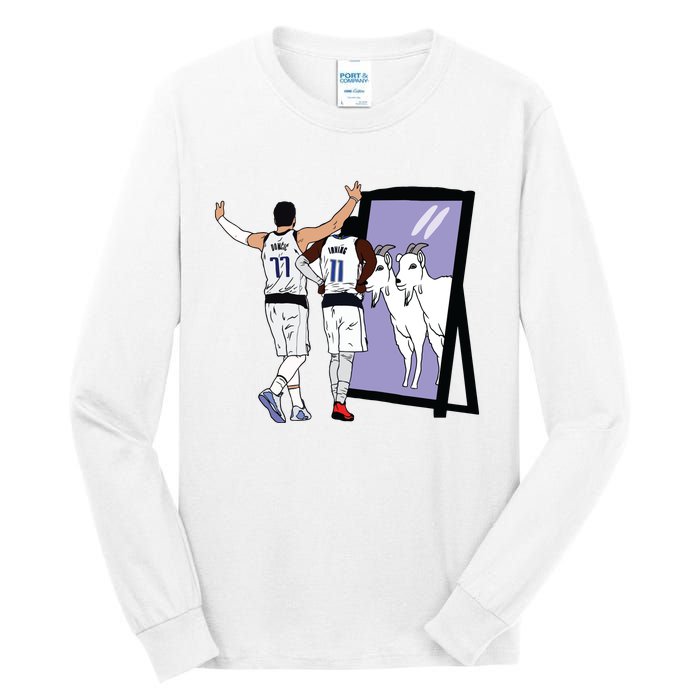 Luka Doncic And Kyrie Irving Mirror Goats Dallas Tall Long Sleeve T-Shirt