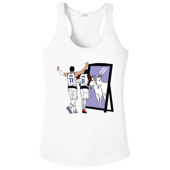 Luka Doncic And Kyrie Irving Mirror Goats Dallas Ladies PosiCharge Competitor Racerback Tank