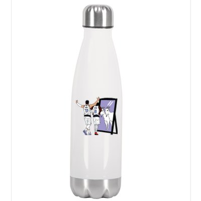 Luka Doncic And Kyrie Irving Mirror Goats Dallas Stainless Steel Insulated Water Bottle