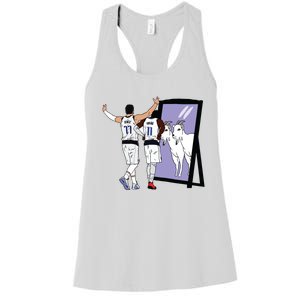 Luka Doncic And Kyrie Irving Mirror Goats Dallas Women's Racerback Tank