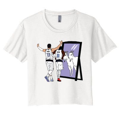 Luka Doncic And Kyrie Irving Mirror Goats Dallas Women's Crop Top Tee