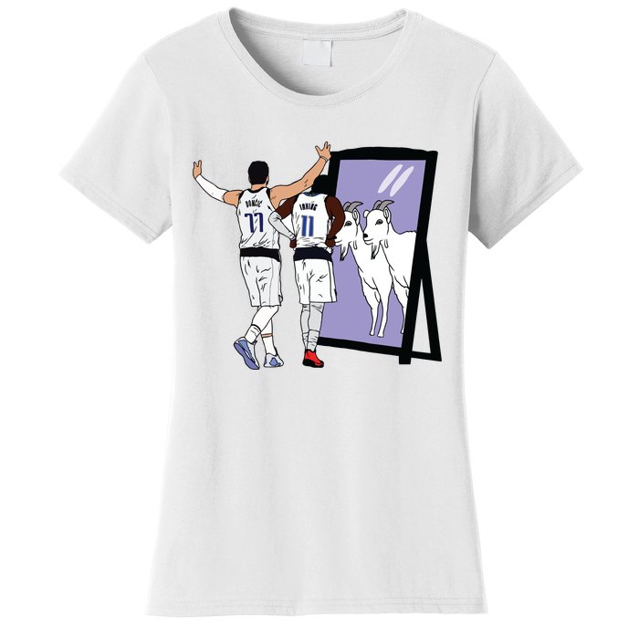 Luka Doncic And Kyrie Irving Mirror Goats Dallas Women's T-Shirt