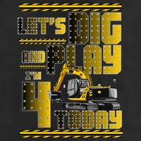 Let's Dig And Play I'm 4 Today 4th Birthday Party Excavator 15oz Campfire Ceramic Mug