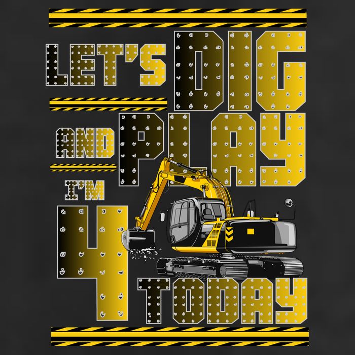 Let's Dig And Play I'm 4 Today 4th Birthday Party Excavator 15oz Campfire Ceramic Mug