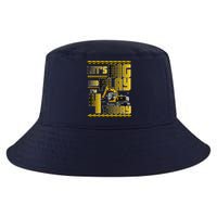 Let's Dig And Play I'm 4 Today 4th Birthday Party Excavator Cool Comfort Performance Bucket Hat