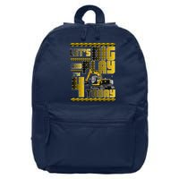 Let's Dig And Play I'm 4 Today 4th Birthday Party Excavator 16 in Basic Backpack