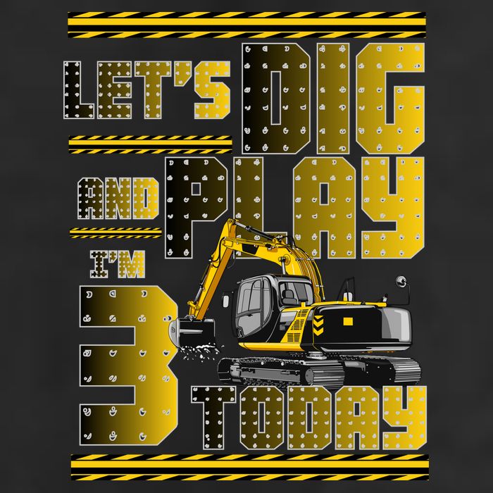 Let's Dig And Play I'm 3 Today 3rd Birthday Party Excavator Tumbler