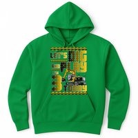 Let's Dig And Play I'm 3 Today 3rd Birthday Party Excavator Hoodie