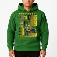 Let's Dig And Play I'm 3 Today 3rd Birthday Party Excavator Hoodie