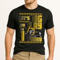 Let's Dig And Play I'm 1 Today 1st Birthday Party Excavator Cooling Performance Crew T-Shirt
