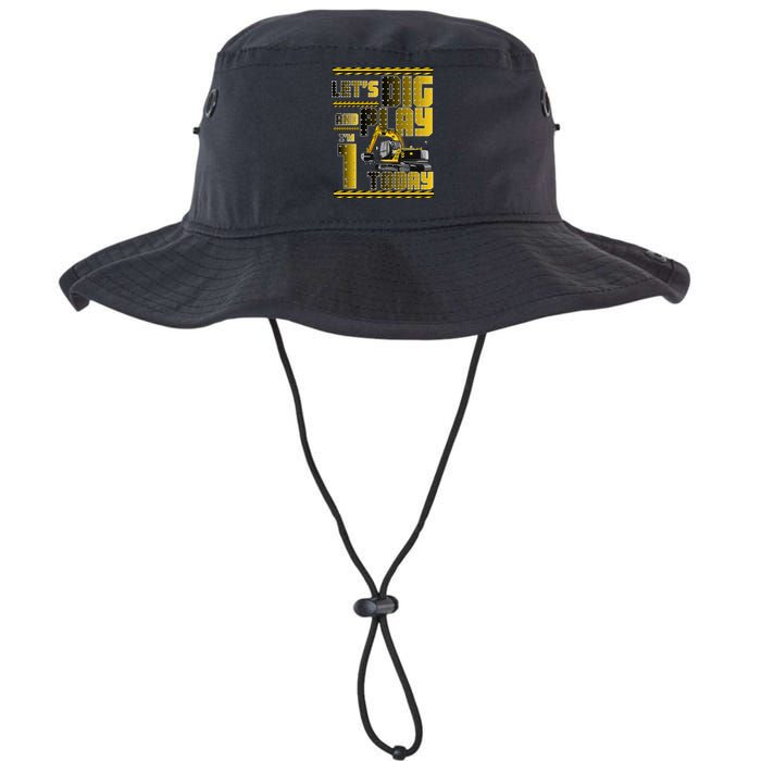 Let's Dig And Play I'm 1 Today 1st Birthday Party Excavator Bucket Hat