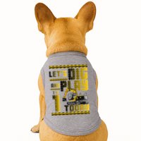 Let's Dig And Play I'm 1 Today 1st Birthday Party Excavator Doggie Tank