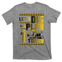 Let's Dig And Play I'm 1 Today 1st Birthday Party Excavator T-Shirt