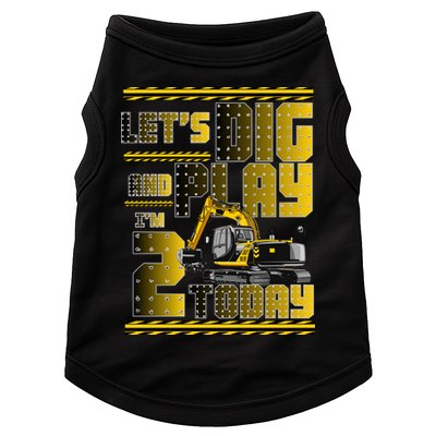 Let's Dig And Play I'm 2 Today 2nd Birthday Party Excavator Doggie Tank
