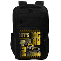 Let's Dig And Play I'm 2 Today 2nd Birthday Party Excavator Impact Tech Backpack