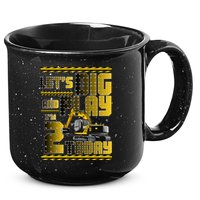Let's Dig And Play I'm 2 Today 2nd Birthday Party Excavator 15oz Campfire Ceramic Mug