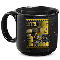 Let's Dig And Play I'm 2 Today 2nd Birthday Party Excavator 15oz Campfire Ceramic Mug