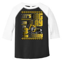 Let's Dig And Play I'm 2 Today 2nd Birthday Party Excavator Toddler Fine Jersey T-Shirt