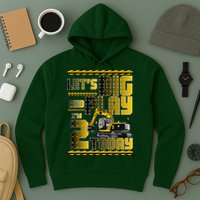 Let's Dig And Play I'm 2 Today 2nd Birthday Party Excavator Hoodie