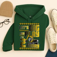 Let's Dig And Play I'm 2 Today 2nd Birthday Party Excavator Hoodie