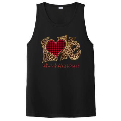 Love Dental Assistant Leopard Mixed Flannel Valentine's Day Great Gift PosiCharge Competitor Tank