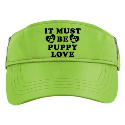 Lucky Dog Animal Rescue Funny Gift It Must Be Puppy Love Valentine's Gift Adult Drive Performance Visor