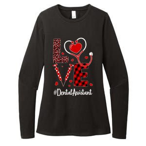 Love Dental Assistant Valentine's Day Flannel Gift Nurse Funny Gift Womens CVC Long Sleeve Shirt