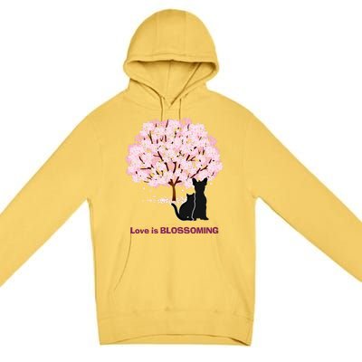 Lucky Dog Animal Rescue Cute Gift Love Is Blossoming Cool Gift Premium Pullover Hoodie