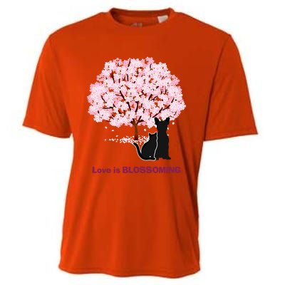 Lucky Dog Animal Rescue Cute Gift Love Is Blossoming Cool Gift Cooling Performance Crew T-Shirt