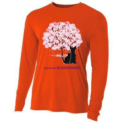 Lucky Dog Animal Rescue Cute Gift Love Is Blossoming Cool Gift Cooling Performance Long Sleeve Crew