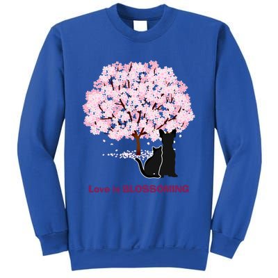 Lucky Dog Animal Rescue Cute Gift Love Is Blossoming Cool Gift Sweatshirt