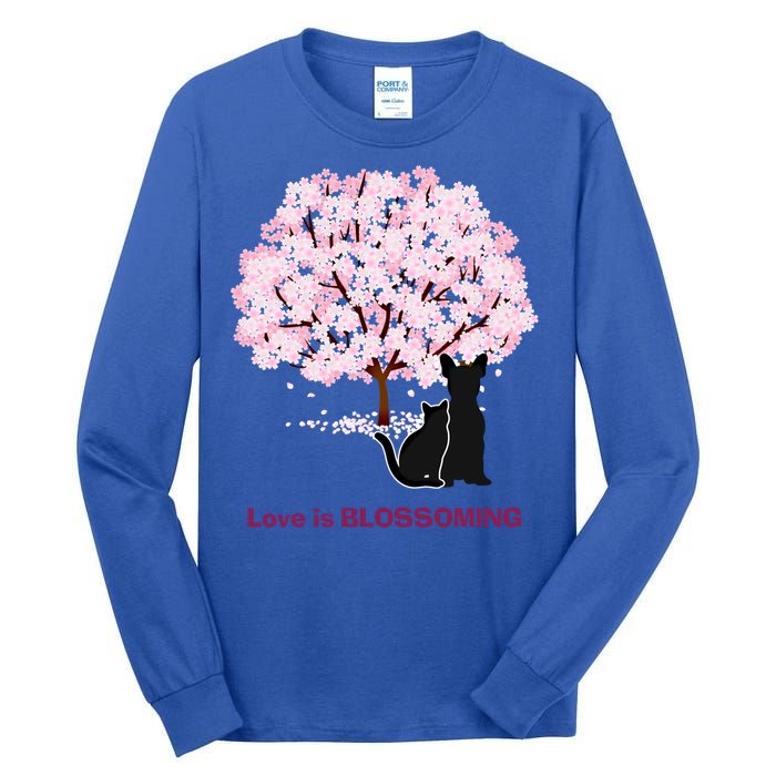 Lucky Dog Animal Rescue Cute Gift Love Is Blossoming Cool Gift Tall Long Sleeve T-Shirt