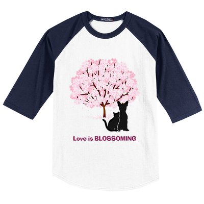 Lucky Dog Animal Rescue Cute Gift Love Is Blossoming Cool Gift Baseball Sleeve Shirt