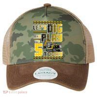 Let's Dig And Play I'm Five 5 Today 5th Birthday Party Excavator Legacy Tie Dye Trucker Hat