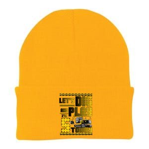 Let's Dig And Play I'm Five 5 Today 5th Birthday Party Excavator Knit Cap Winter Beanie