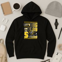 Let's Dig And Play I'm Five 5 Today 5th Birthday Party Excavator Hoodie