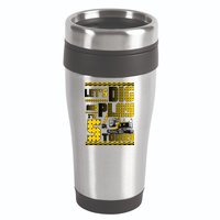 Let's Dig And Play I'm Five 5 Today 5th Birthday Party Excavator 16oz Travel Tumbler