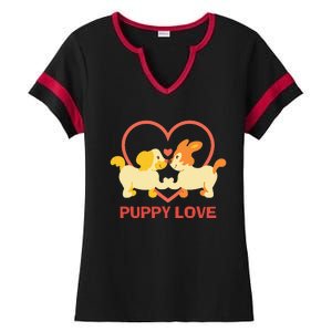 Lucky Dog Animal Rescue Puppy Love Ladies Halftime Notch Neck Tee