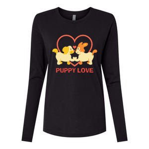 Lucky Dog Animal Rescue Puppy Love Womens Cotton Relaxed Long Sleeve T-Shirt