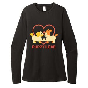 Lucky Dog Animal Rescue Puppy Love Womens CVC Long Sleeve Shirt