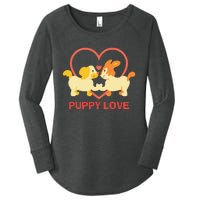 Lucky Dog Animal Rescue Puppy Love Women's Perfect Tri Tunic Long Sleeve Shirt