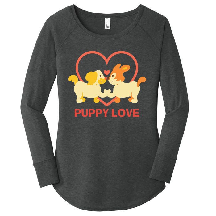 Lucky Dog Animal Rescue Puppy Love Women's Perfect Tri Tunic Long Sleeve Shirt