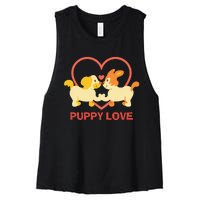 Lucky Dog Animal Rescue Puppy Love Women's Racerback Cropped Tank