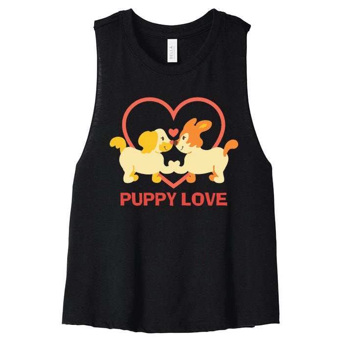 Lucky Dog Animal Rescue Puppy Love Women's Racerback Cropped Tank