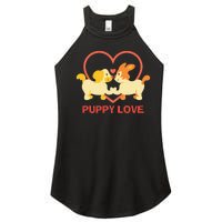 Lucky Dog Animal Rescue Puppy Love Women's Perfect Tri Rocker Tank