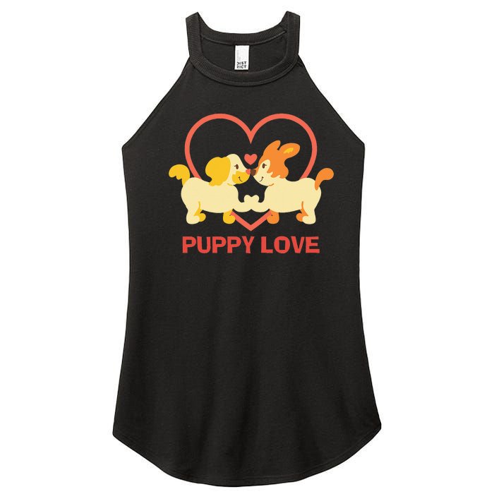 Lucky Dog Animal Rescue Puppy Love Women's Perfect Tri Rocker Tank