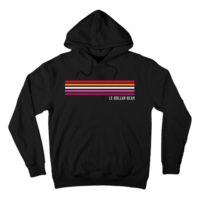 Le Dollar Bean Le$Bean Lesbian Color Flag Retro Rainbow Gay Hoodie